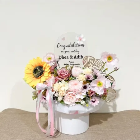 Bloom Box Akrilik Ucapan Wedding Humbang Hasundutan